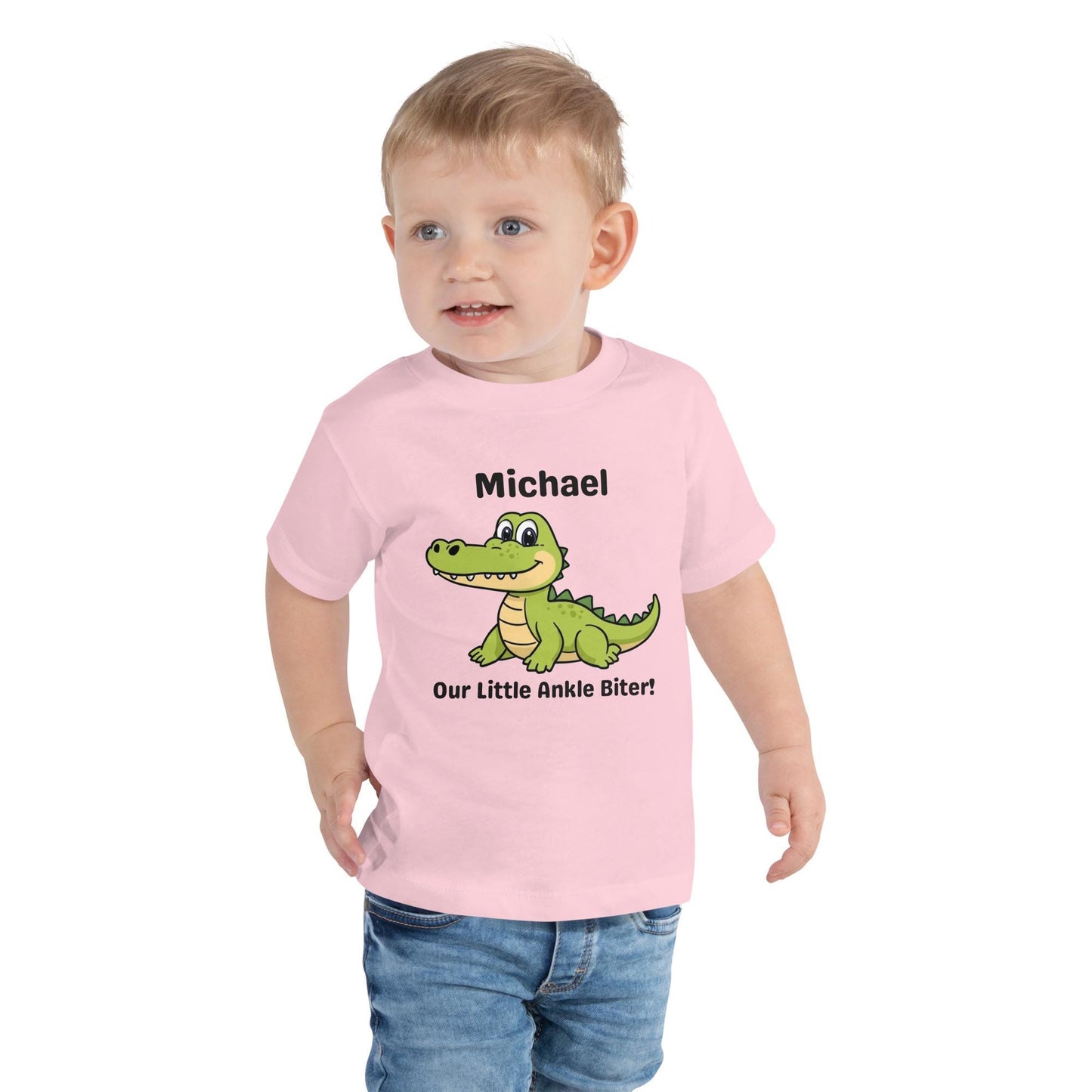 Personalized Crocodile Toddler Tee: Aussie Ankle Biter Cotton T-Shirt