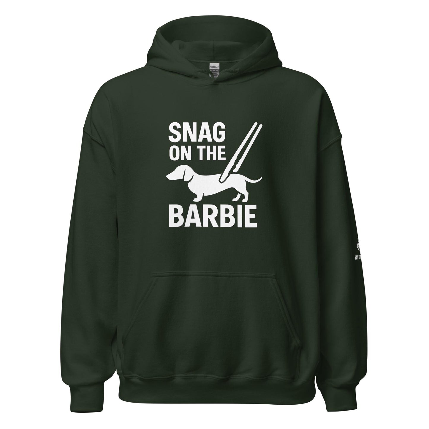 Australian Slang 'Snag on the Grill' Unisex Hoodie: Aussie BBQ