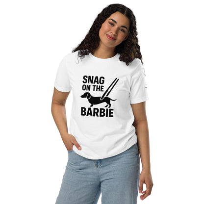Snag on the Barbie - Aussie Slang Tee, Australian Xpat T-shirt, Australian BBQ Shirt