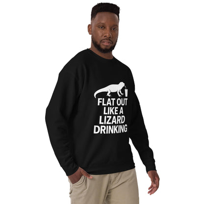 Flat Out Like a Lizard Drinking - Aussie Slang Sweatshirt, Windcheater, Australian Humour, Expat Gift