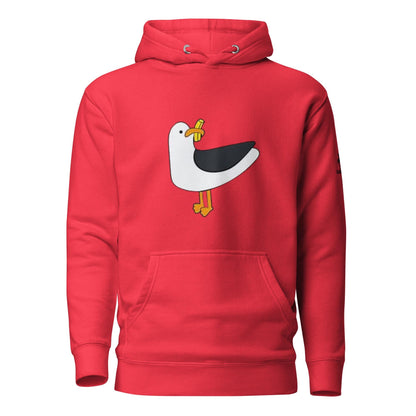 Aussie Seagull with a Chip - heavy quality hoodie