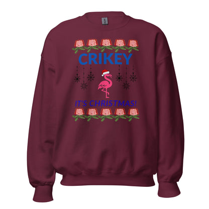 Australian Ugly Christmas Sweater – CRIKEY, Cozy Jumper for Friends from Down Under