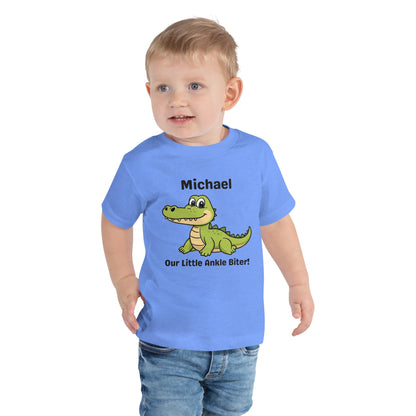 Personalized Crocodile Toddler Tee: Aussie Ankle Biter Cotton T-Shirt