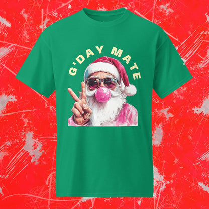 Aussie Santa Bubblegum Tshirt – Aussie Christmas Vibes