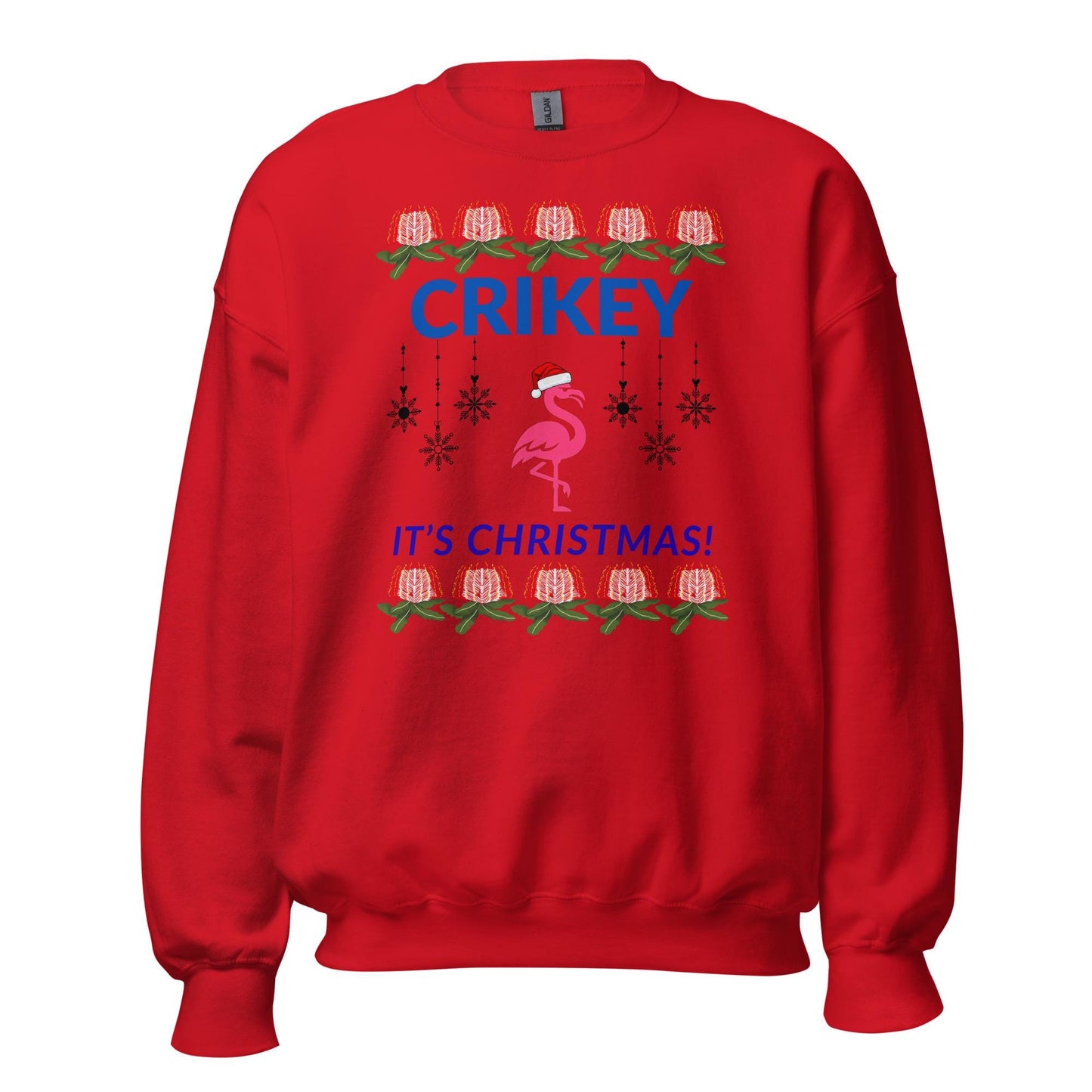 Australian Ugly Christmas Sweater – CRIKEY, Cozy Jumper for Friends from Down Under