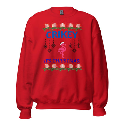 Australian Ugly Christmas Sweater – CRIKEY, Cozy Jumper for Friends from Down Under