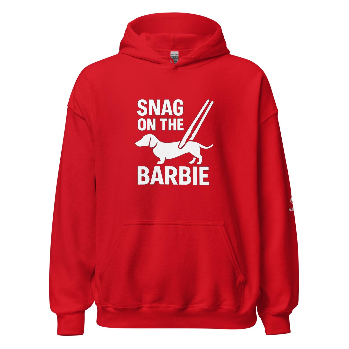 Australian Slang 'Snag on the Grill' Unisex Hoodie: Aussie BBQ