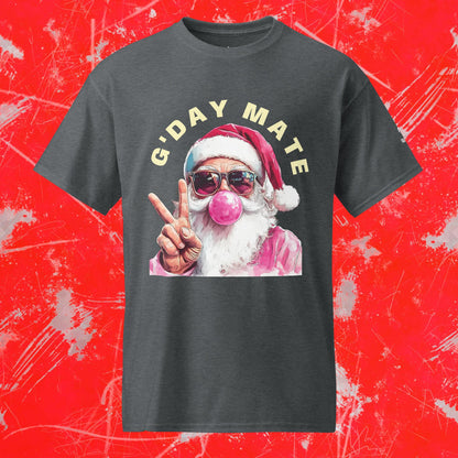 Aussie Santa Bubblegum Tshirt – Aussie Christmas Vibes