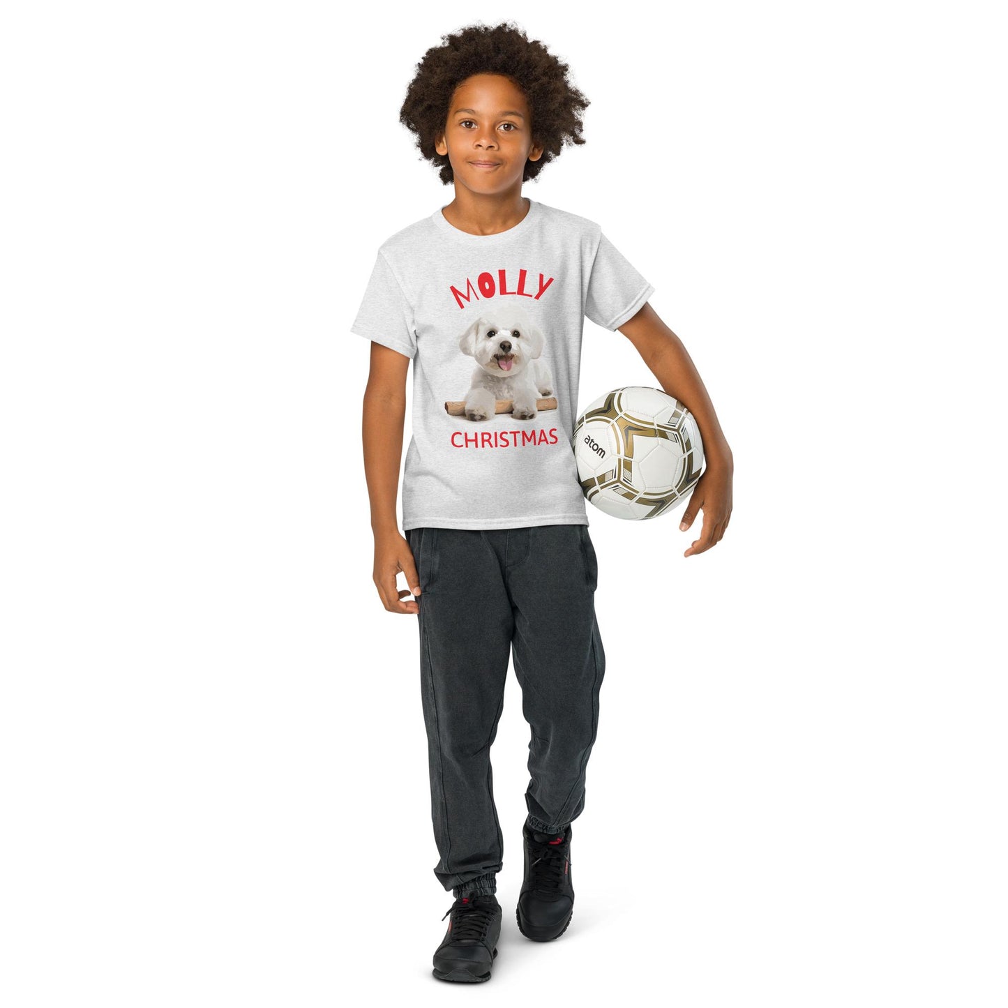 Molly Christmas Dog Tee - Kids Tee
