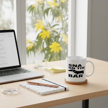 Snag on the Barbie! Gift Mug, Aussie Slang, Dachshund Fun, Xpat Gift.