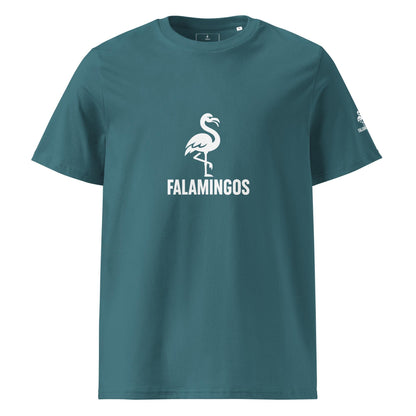Falamingos flagship design - Unisex organic ribbed neck t-shirt
