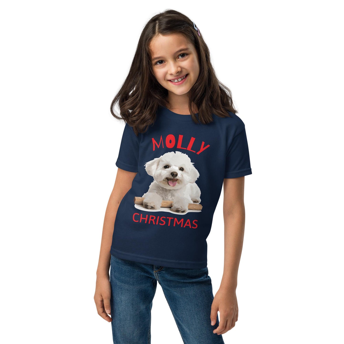 Molly Christmas Dog Tee - Kids Tee