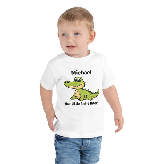 Personalized Crocodile Toddler Tee: Aussie Ankle Biter Cotton T-Shirt
