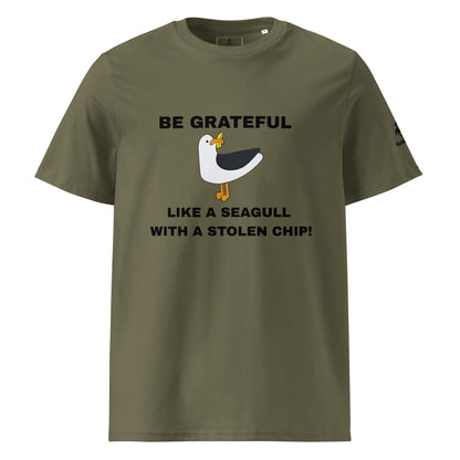 Be Grateful Seagull Thanksgiving Tee: Aussie Humor Gift