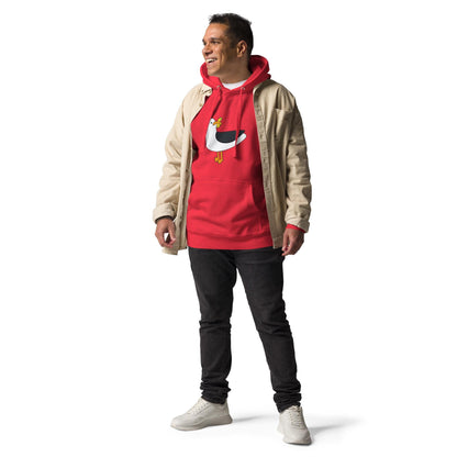 Aussie Seagull with a Chip - heavy quality hoodie