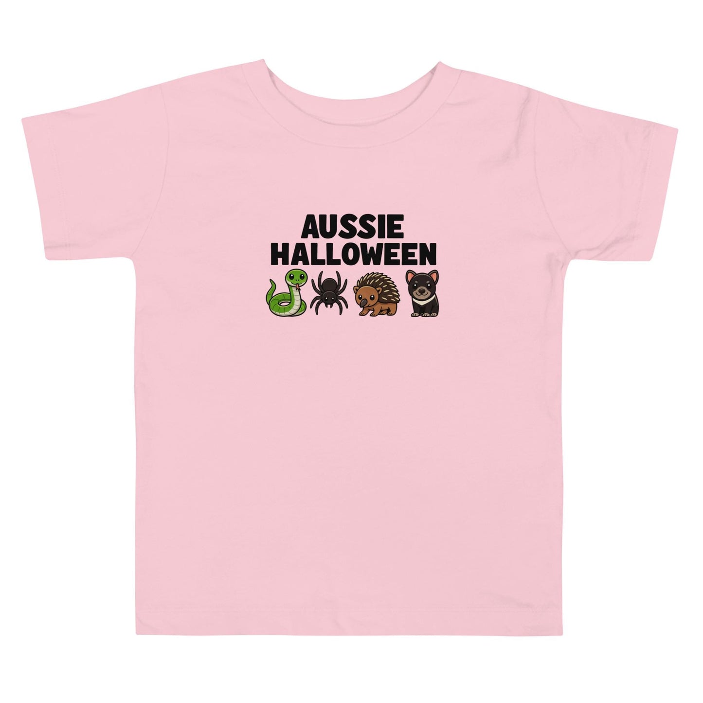 Toddler Aussie Halloween - Little Kids Short Sleeve Tee, Scary Halloween in the Cutest Way Possible