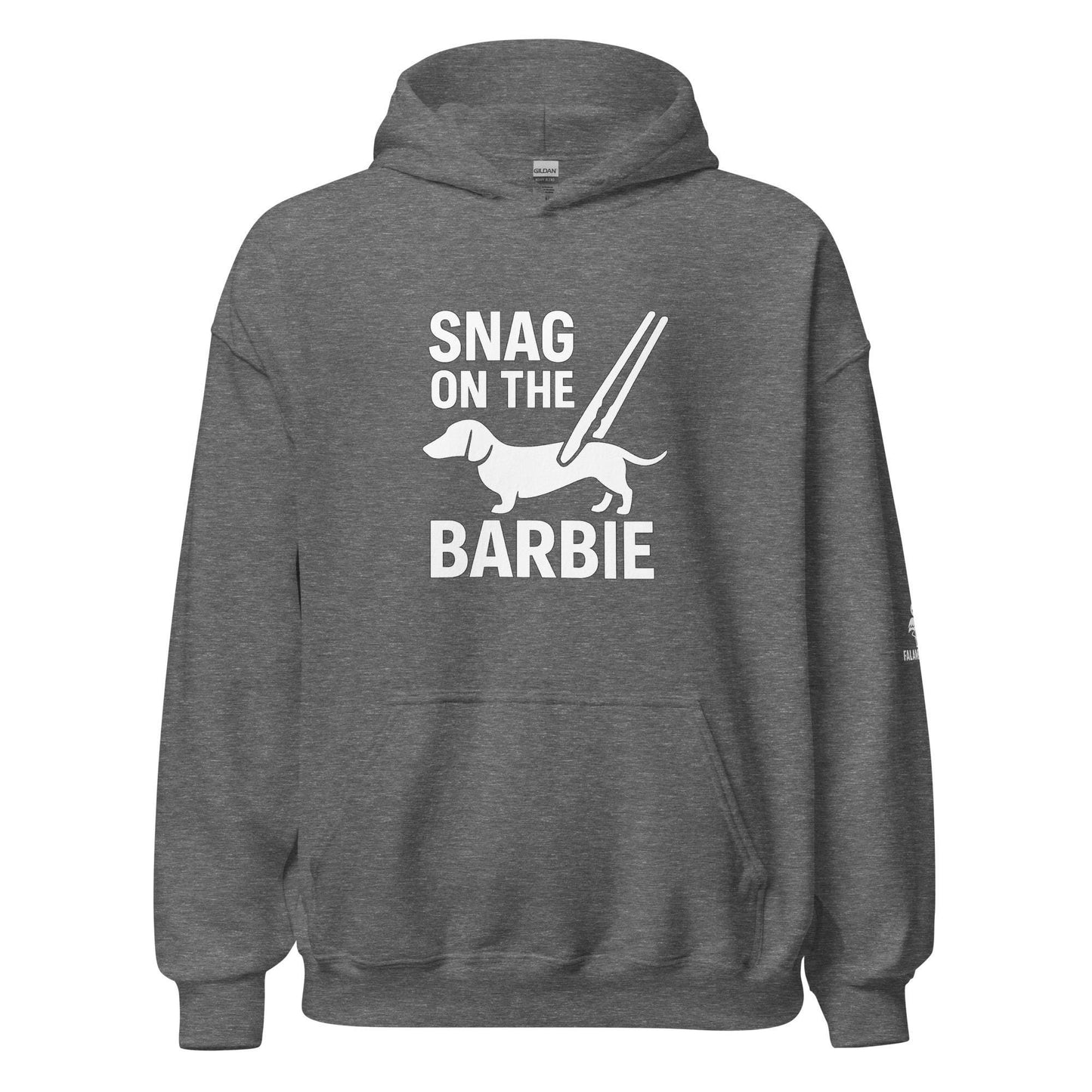 Australian Slang 'Snag on the Grill' Unisex Hoodie: Aussie BBQ