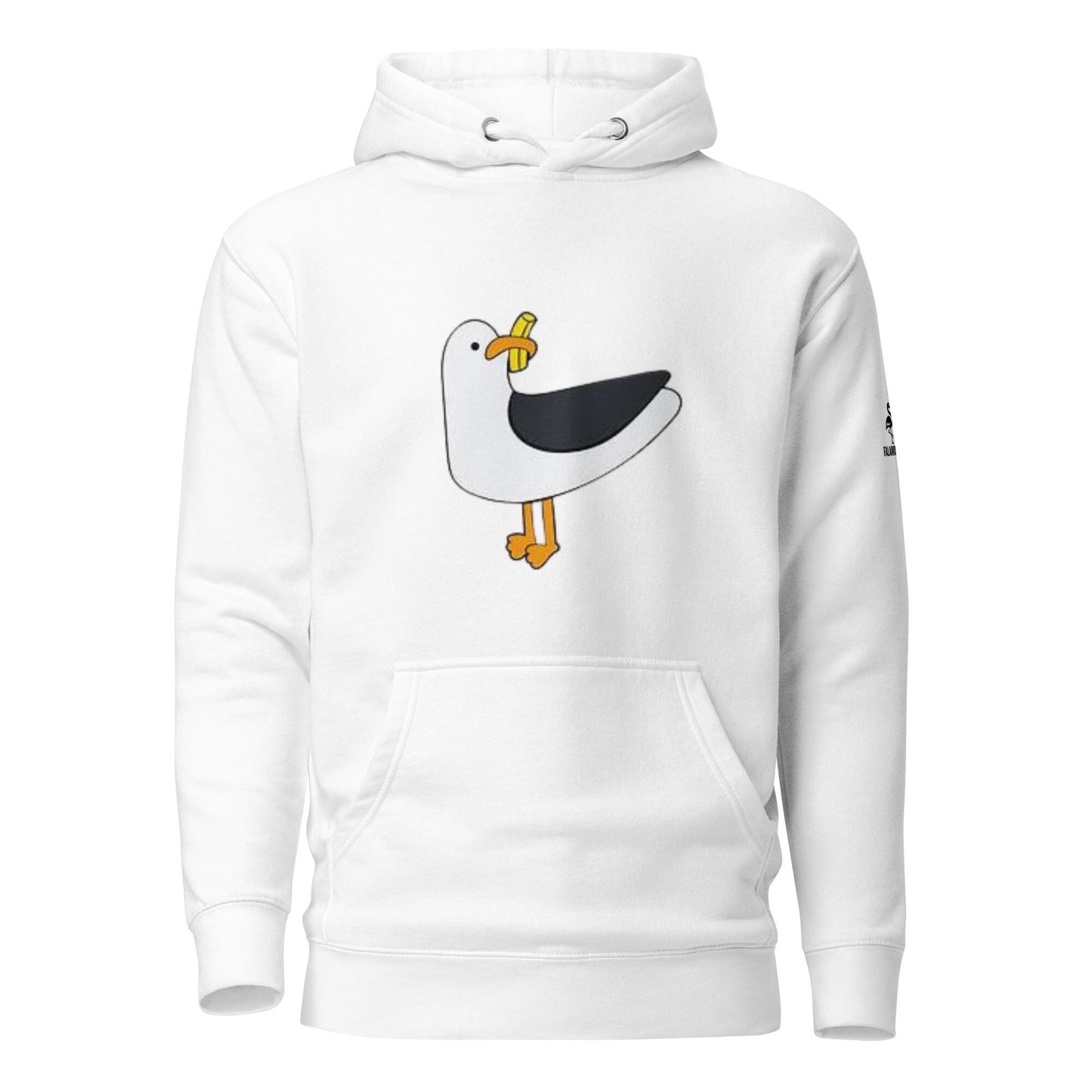 Aussie Seagull with a Chip - heavy quality hoodie