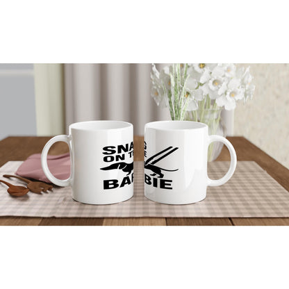Snag on the Barbie! Gift Mug, Aussie Slang, Dachshund Fun, Xpat Gift.