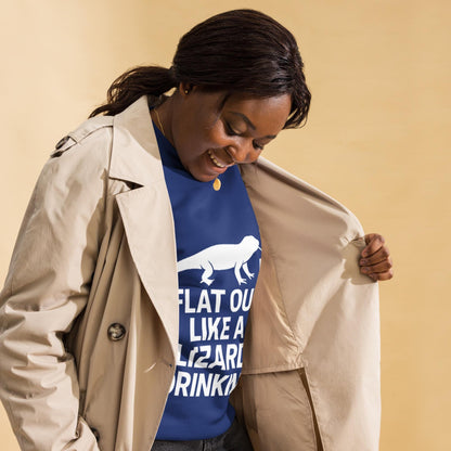 Flat Out Like a Lizard Drinking - Aussie Slang Sweatshirt, Windcheater, Australian Humour, Expat Gift