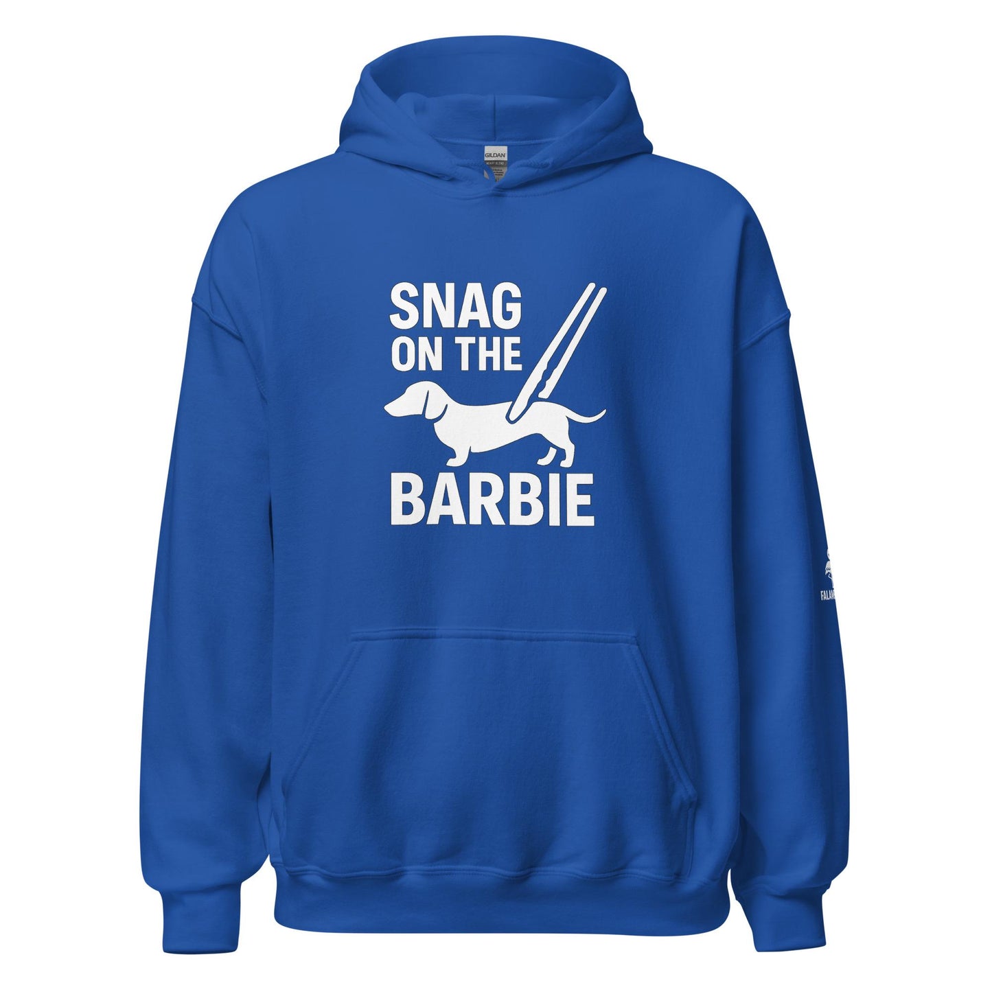 Australian Slang 'Snag on the Grill' Unisex Hoodie: Aussie BBQ