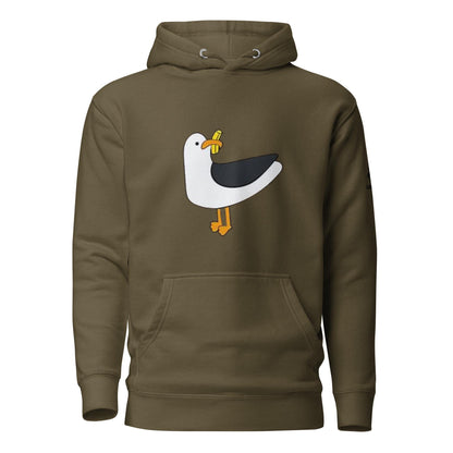 Aussie Seagull with a Chip - heavy quality hoodie