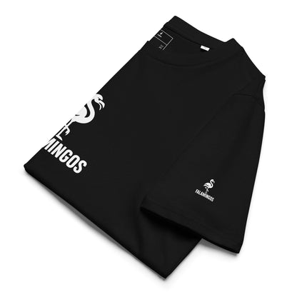 Falamingos flagship design - Unisex organic ribbed neck t-shirt