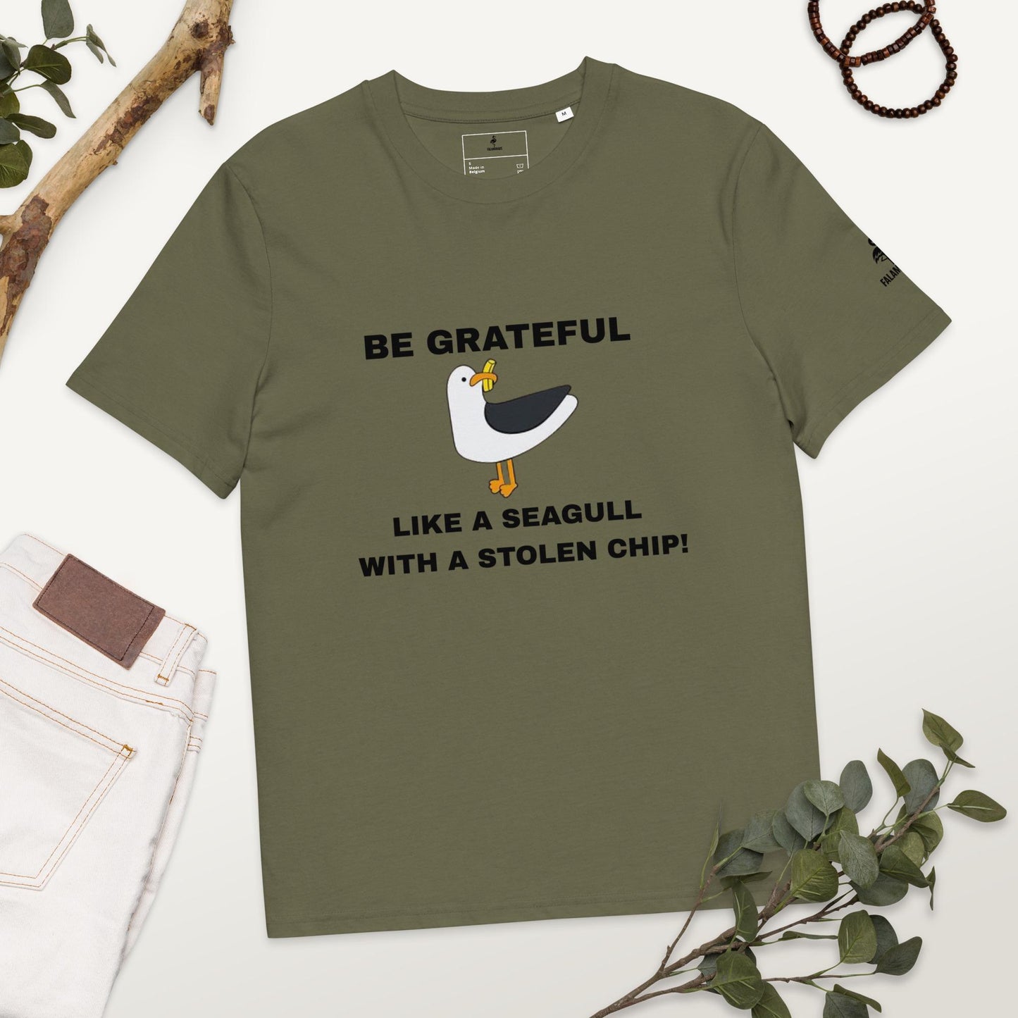 Be Grateful Seagull Thanksgiving Tee: Aussie Humor Gift