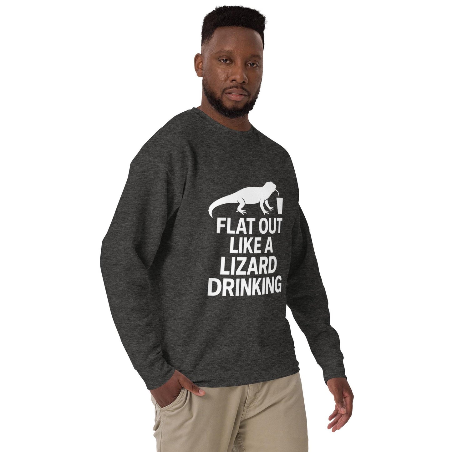 Flat Out Like a Lizard Drinking - Aussie Slang Sweatshirt, Windcheater, Australian Humour, Expat Gift