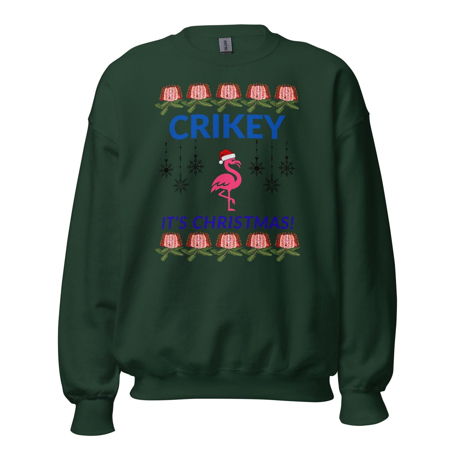 Australian Ugly Christmas Sweater – CRIKEY, Cozy Jumper for Friends from Down Under