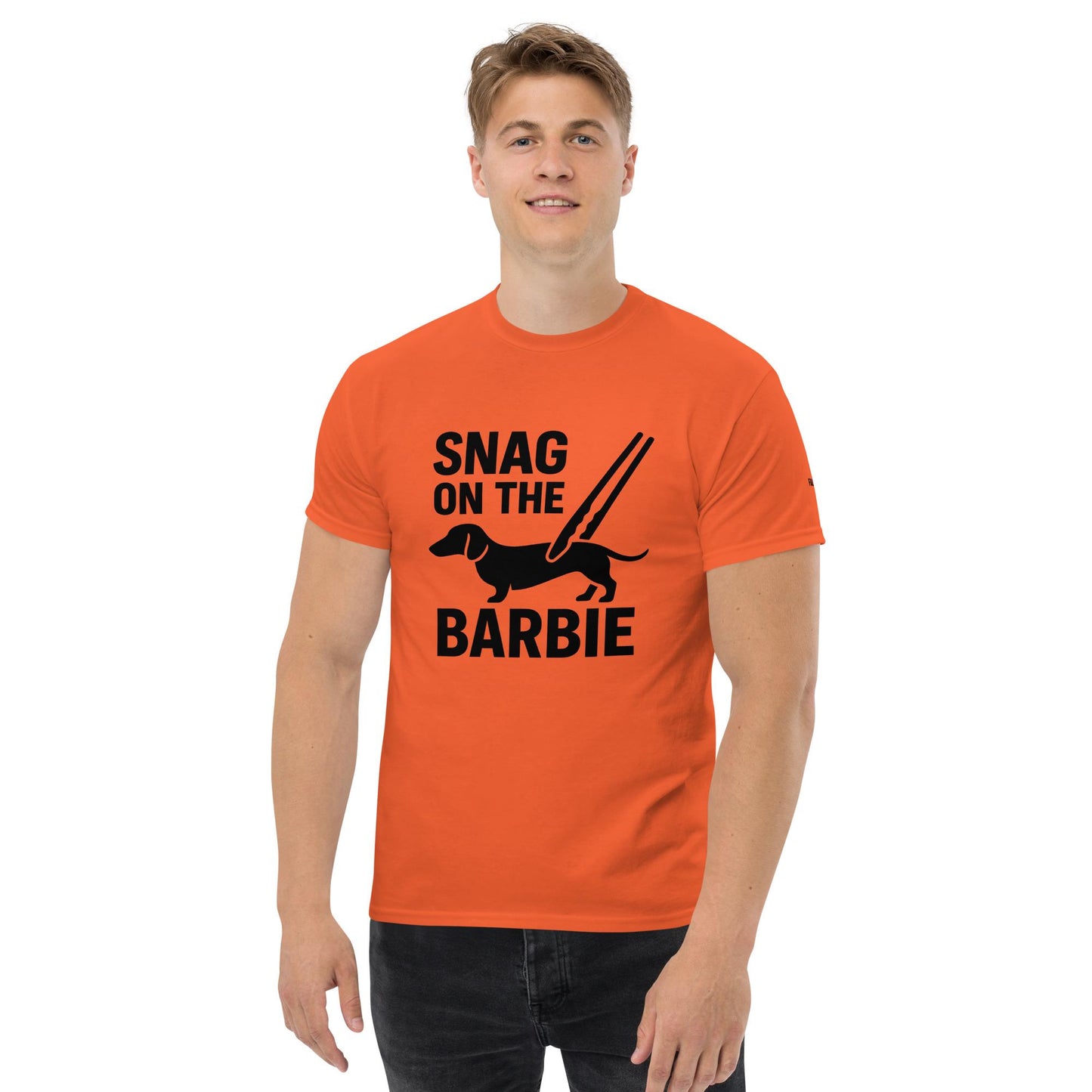 Snag on the BBQ - Australian Humour, Aussie Saying, Australian Expat T-shirt, Slang