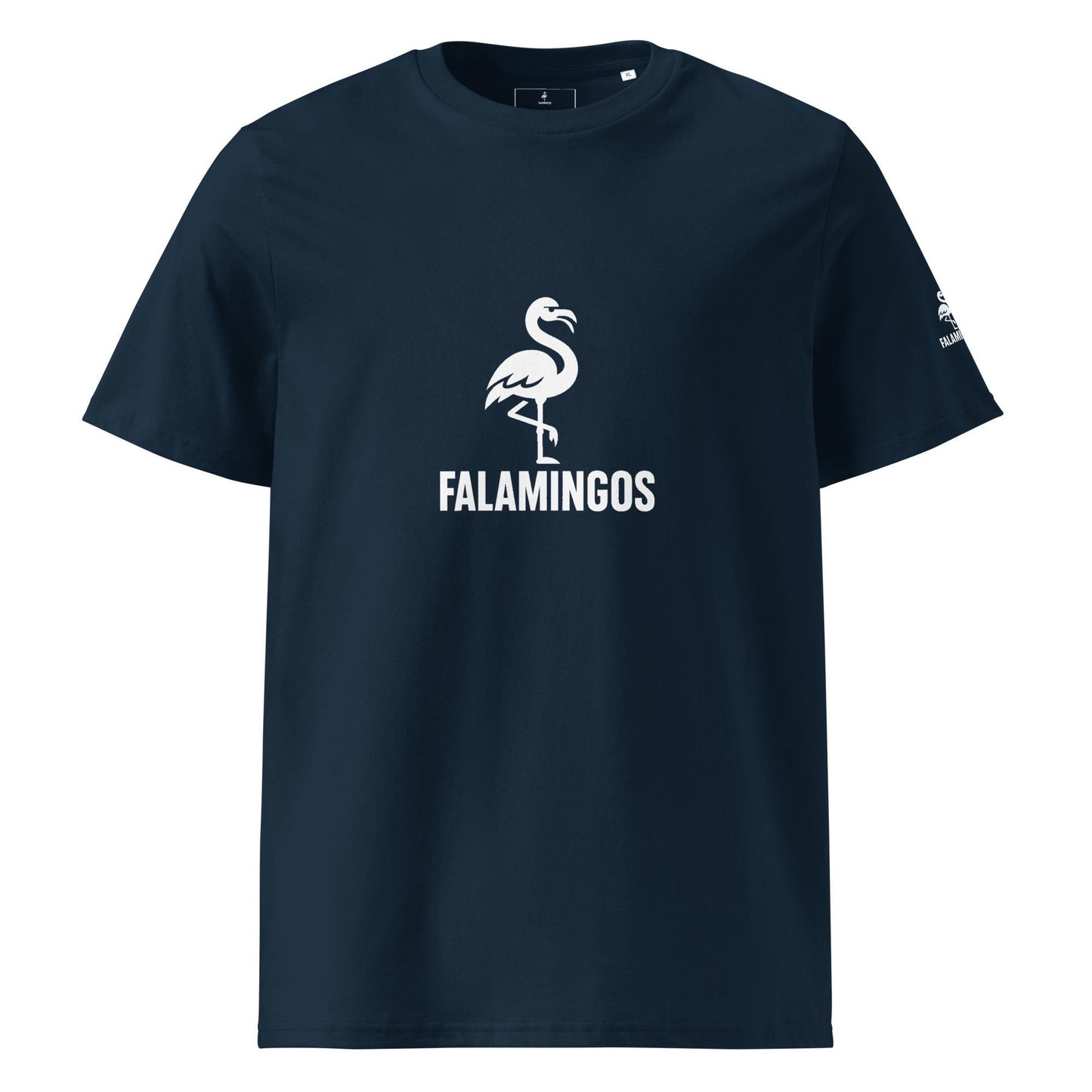 Falamingos flagship design - Unisex organic ribbed neck t-shirt