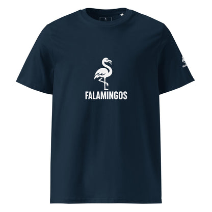 Falamingos flagship design - Unisex organic ribbed neck t-shirt