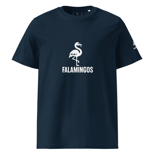 Falamingos flagship design - Unisex organic ribbed neck t-shirt