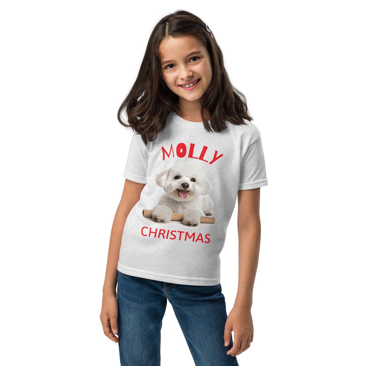 Molly Christmas Dog Tee - Kids Tee