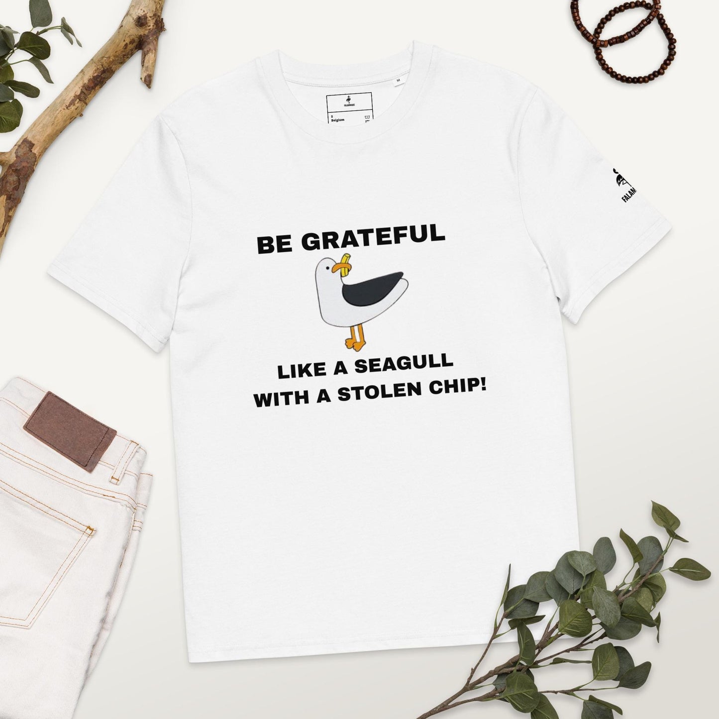 Be Grateful Seagull Thanksgiving Tee: Aussie Humor Gift