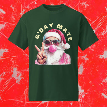 Aussie Santa Bubblegum Tshirt – Aussie Christmas Vibes